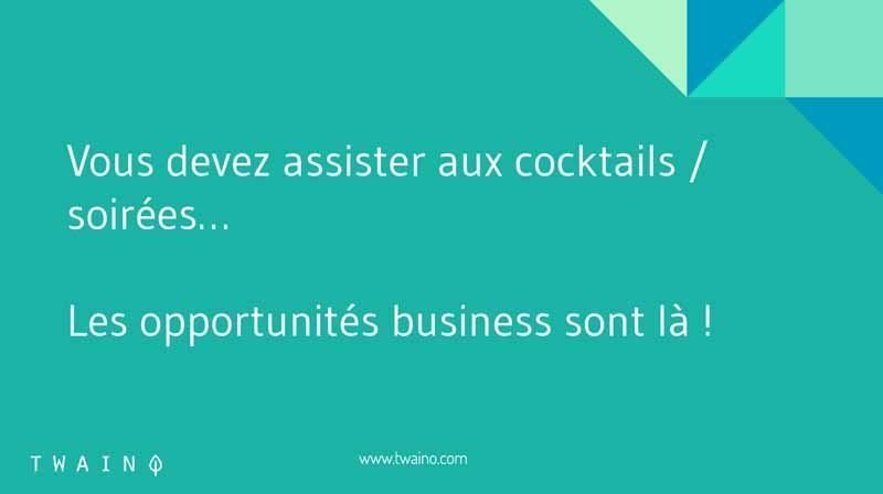 Assistez aux cocktails