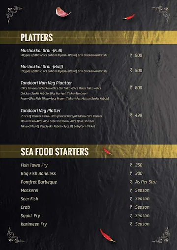 Coal Spark Multi Cuisine Restaurant menu 