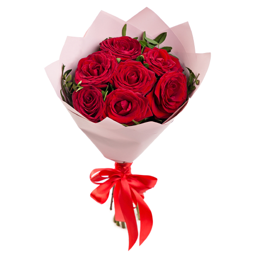 Classic Romance Roses - 7 red roses bouquet