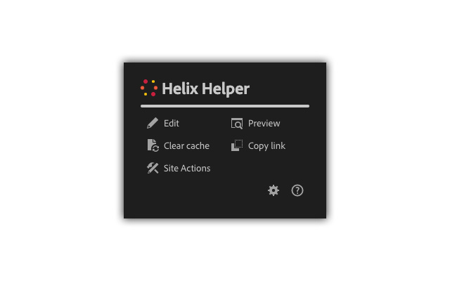 Helix Helper chrome extension