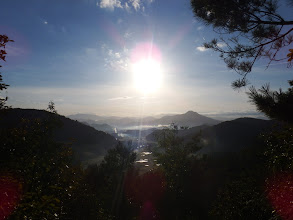 日野山が見えて