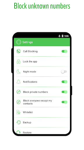 Screenshot Phone Call Blocker - Blacklist