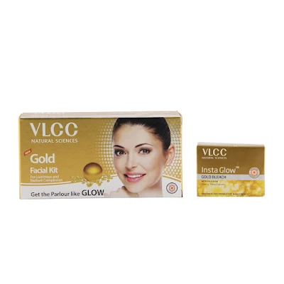 Vlcc Gold Facial Kit & Insta Glow Bleach Combo - 90 g