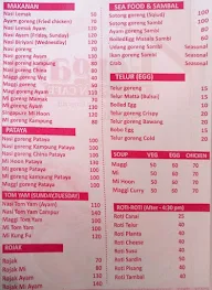 Bergaya Malaysian Cafe menu 2