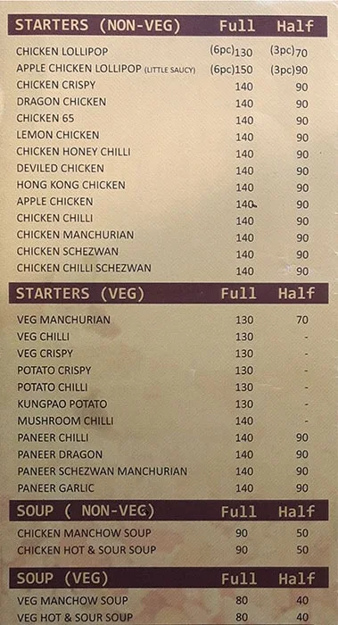 Shree Ganesh Food Center menu 