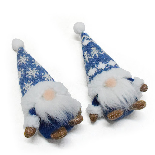 Title 7, Blue Faceless Christmas Decoration Doll Festive...