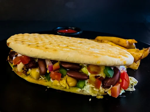 Triple Bean Panini Sandwich