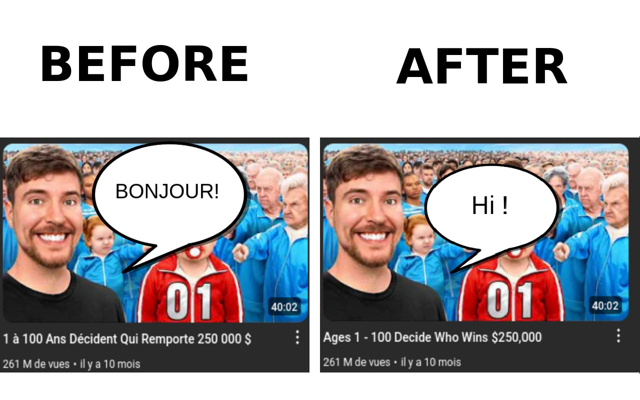 YouTube No Translation Chrome Extension Image 1