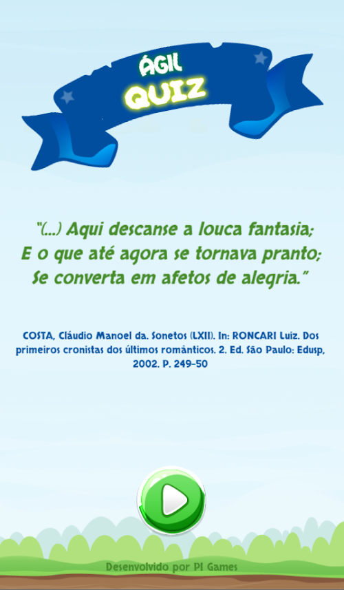 Android application ÁgilQuiz screenshort