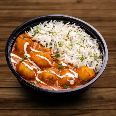 Potato In Choice Of Indian Gravy - Rice Bowl