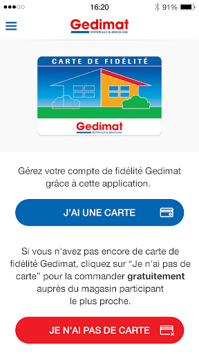 Ma carte de fidélité Gedimat