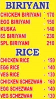 A1 Biriyani And Fast Food menu 2