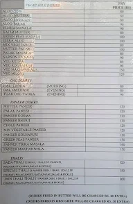 Vaishno Punjab menu 3