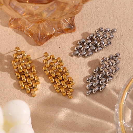 Title 10, Graceful Personality Commuter Earrings Stainles...