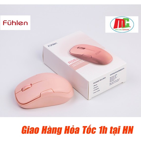 Chuột Không Dây Fuhlen A06G Pink A09 (Màu Hồng) - Hàng Chính Hãng Bảo Hành 2 Năm