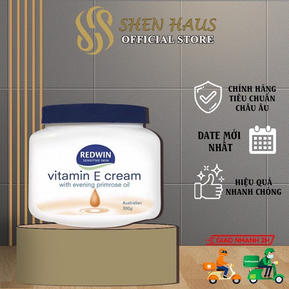 Kem Dưỡng Ẩm Làm Trắng Da Mặt Và Body Redwin Vitamin E Cream 300Ml Hàng Chính Hãng