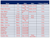 Rengapura Satellite Kitchen menu 1