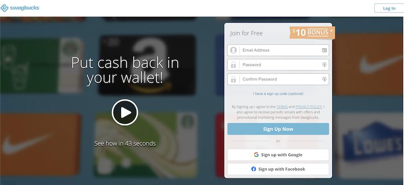 Swagbucks home