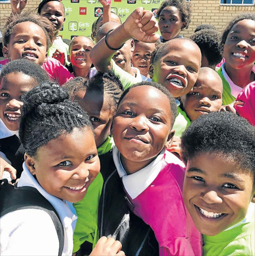 PROTECTING OUR FUTURE: One of AFH’s main focuses is to keep children in school. Children seen here at a Girls’ Act event celebrating the International Day of the Girl Child in Middledrift