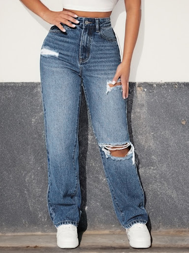 Title 2, European and American Ripped Trendy Womens Str...
