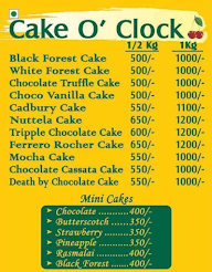 Cake O' Clock menu 2