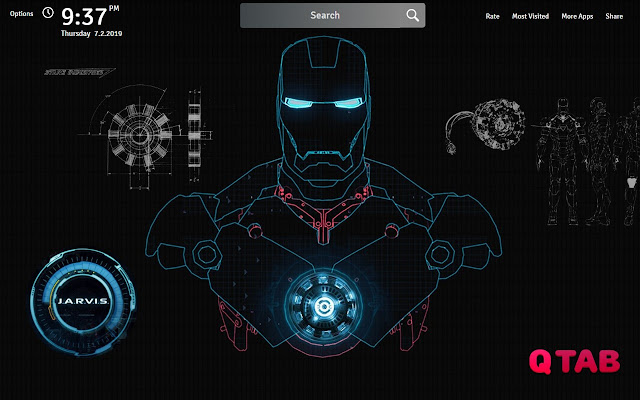 Iron Man Wallpapers Theme Iron Man New Tab