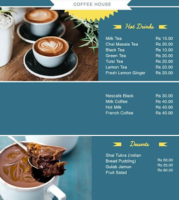 Burble Cafe menu 