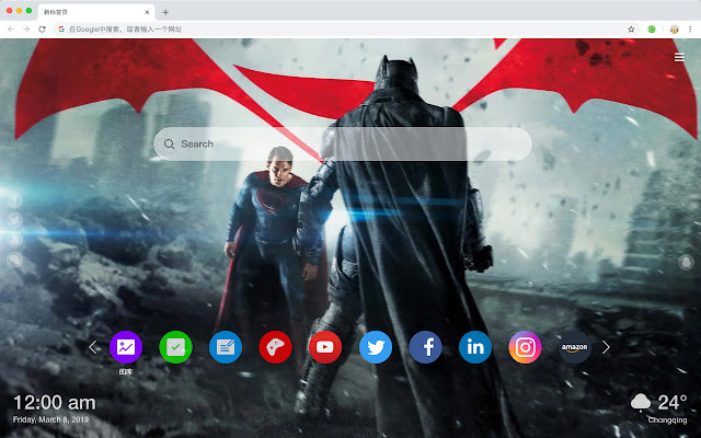 Batman v SupermanPop Movie HD New Tabs Theme