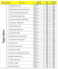 CakeZone menu 1