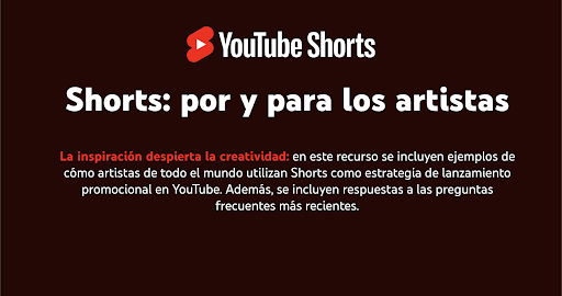 Shorts: guía de inspiración por y para artistas, y preguntas frecuentes