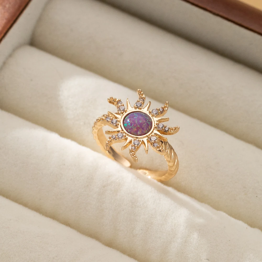 Title 14, Collier en zircon avec bague vintage et incrust...