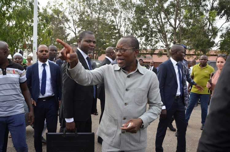 Benin President Patrice Talon leaves after casting his ballot during the parliamentary election at a polling centre in Cotonou, Benin, January 8 2023. Picture: CHARLES PLACIDE TOSSOU/ REUTERS