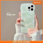 Ốp Lưng Iphone Ốp Điện Thoại Trong Suốt Họa Tiết Trái Tim Dành Cho Iphone 13Promax Apple 12 11 Edge Xr Xs 8P Dinuo Case