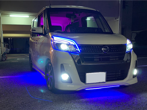 デイズルークス B21aのled取付 アンダーネオン Diy ドライブ 車高調に関するカスタム メンテナンスの投稿画像 車のカスタム情報はcartune