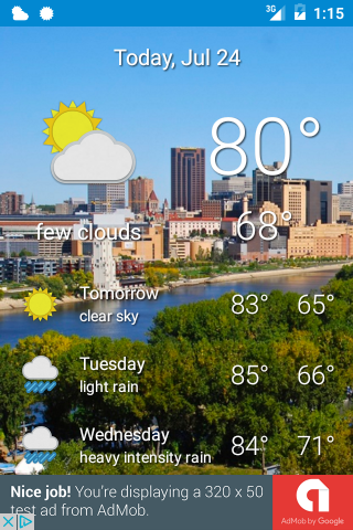 Saint Paul , MN - weather Screen 2