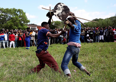 IN PICTURES  Pride and power as Zulu men show off stick fighting skills