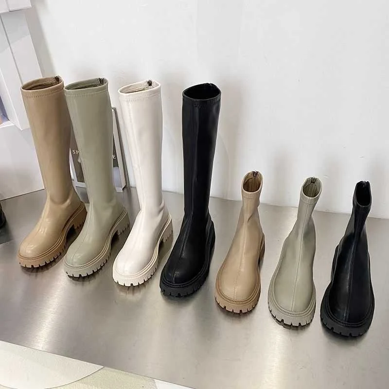Title 6, Botas Martin de Mujer Gruesas y Cálidas con Sue...