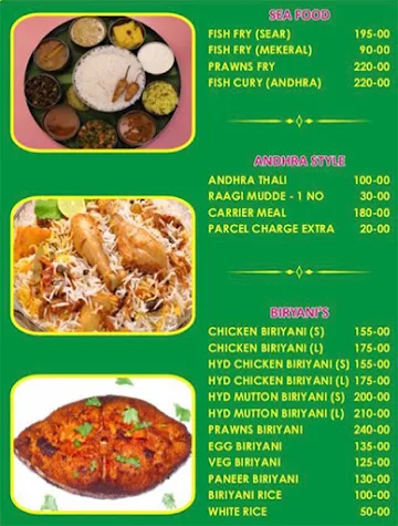 Swarna Mayuri Restaurant menu 