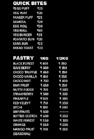 V.B. Cake Palace And Sweets menu 1