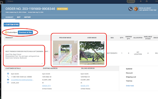 CustomSync for Veeqo
