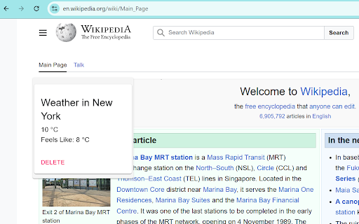 Weather Extension