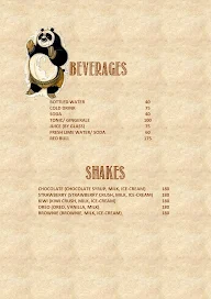 Tipsy Panda menu 1