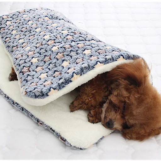 1pc Pet Sleeping Mat Dog Bed Cat Bed Soft Hair Thickened Blanket Pad Fleece Home Washable Warm Bear Pattern Blanket Pet 