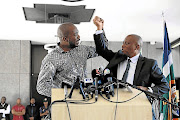 ActionSA leader Herman Mashaba and One SA Movement leader Mmusi Maimane. 