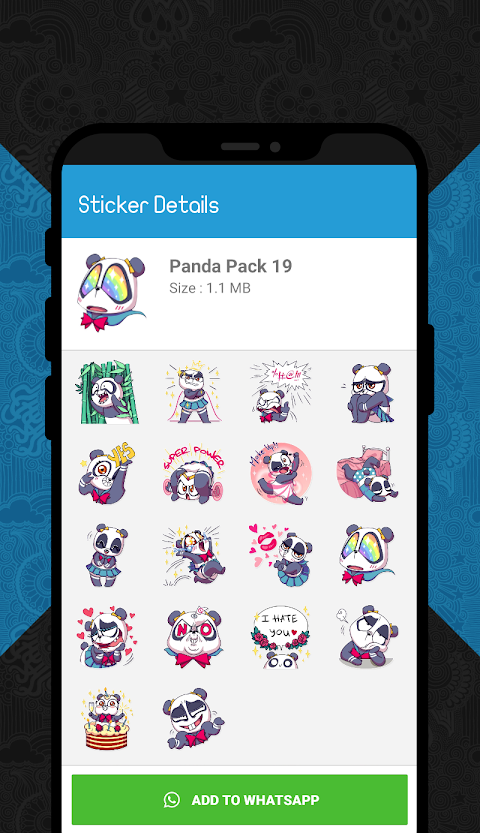 Cute Panda Stickers for WhatsApp (WAStickerApps)のおすすめ画像2