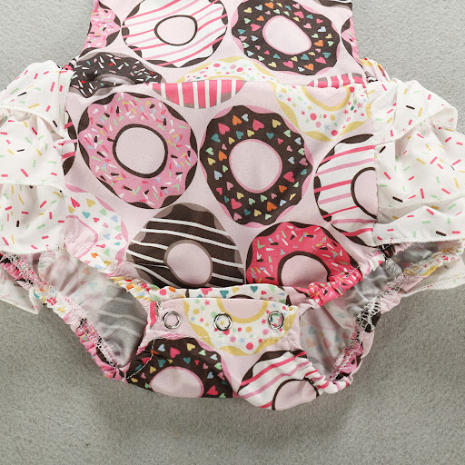 Title 6, Girls Fashion Casual Sleeveless Donut Print Rom...