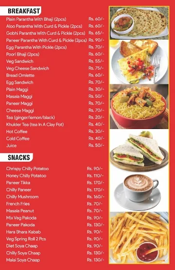 Zaika Xpress menu 