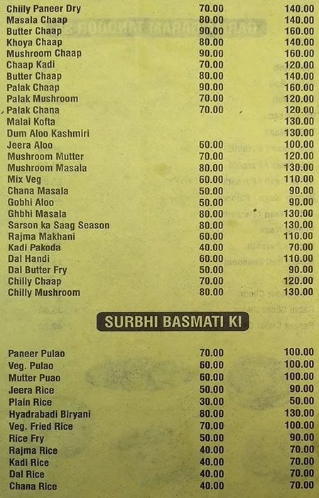 Amritsary Naan menu 