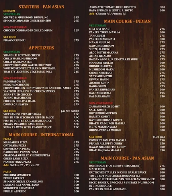 CLA menu 