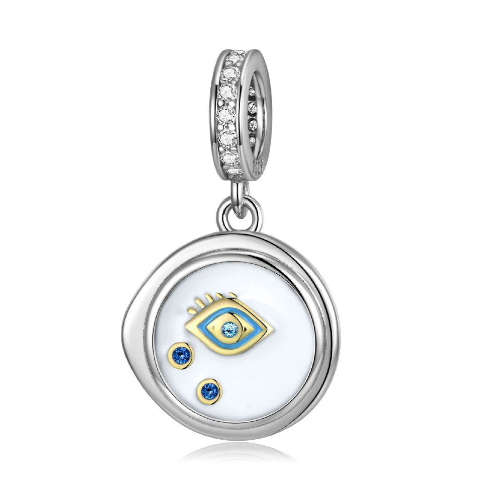 Pulseira simples com pingente S925 de prata esterlina, acessórios DIY com cola. Crie joias personalizadas e elegantes com facilidade.